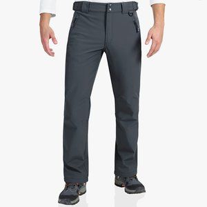 Outdoor Ventures Men's Lite Waterproof Windproof Fleece Lined Warm Pants